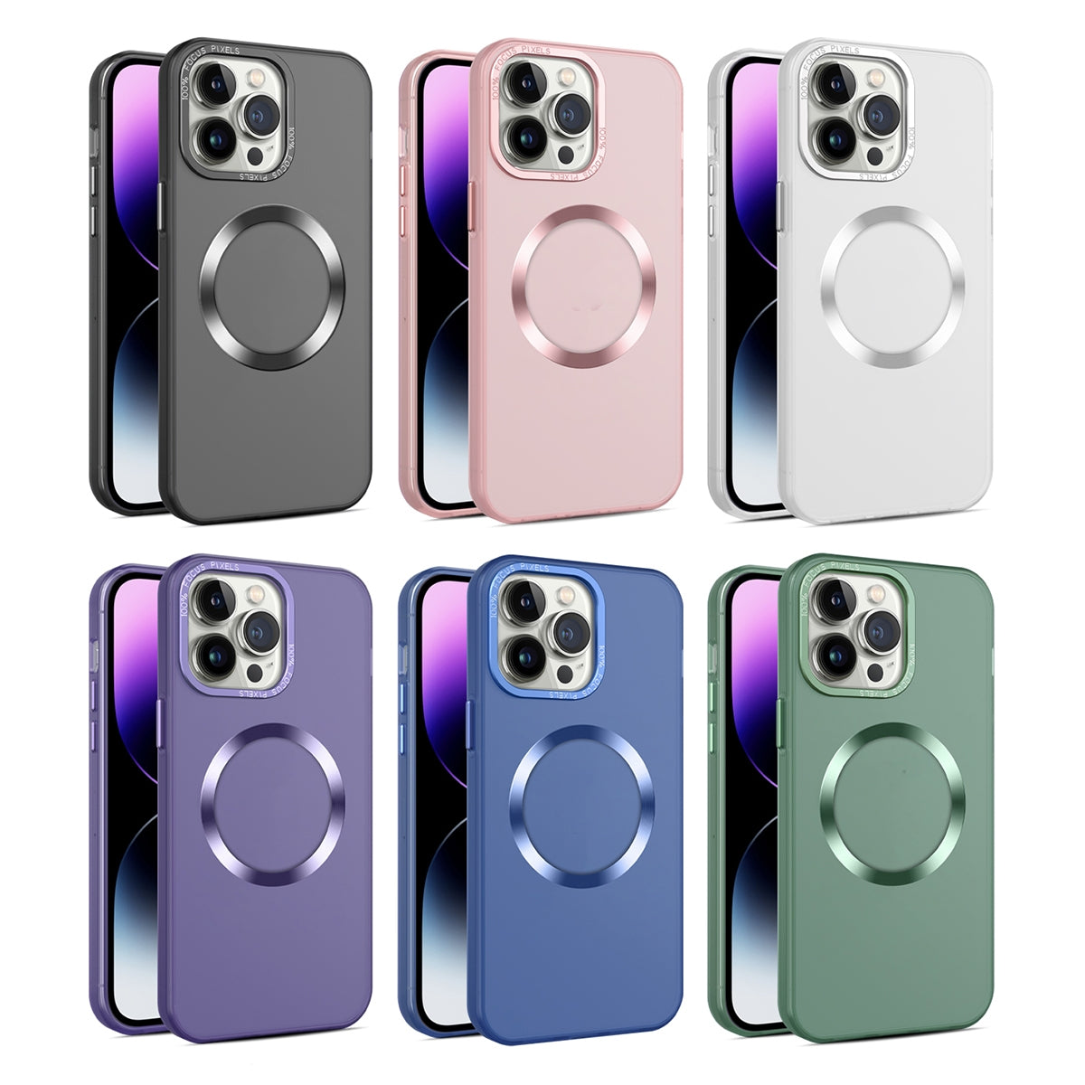 ELECTROPRIME For iPhone 15 Plus CD Texture MagSafe Frosted Translucent Phone Case(Dark Purple)