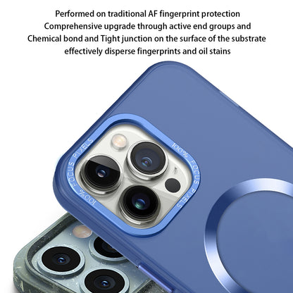 ELECTROPRIME For iPhone 15 Plus CD Texture MagSafe Frosted Translucent Phone Case(Dark Purple)
