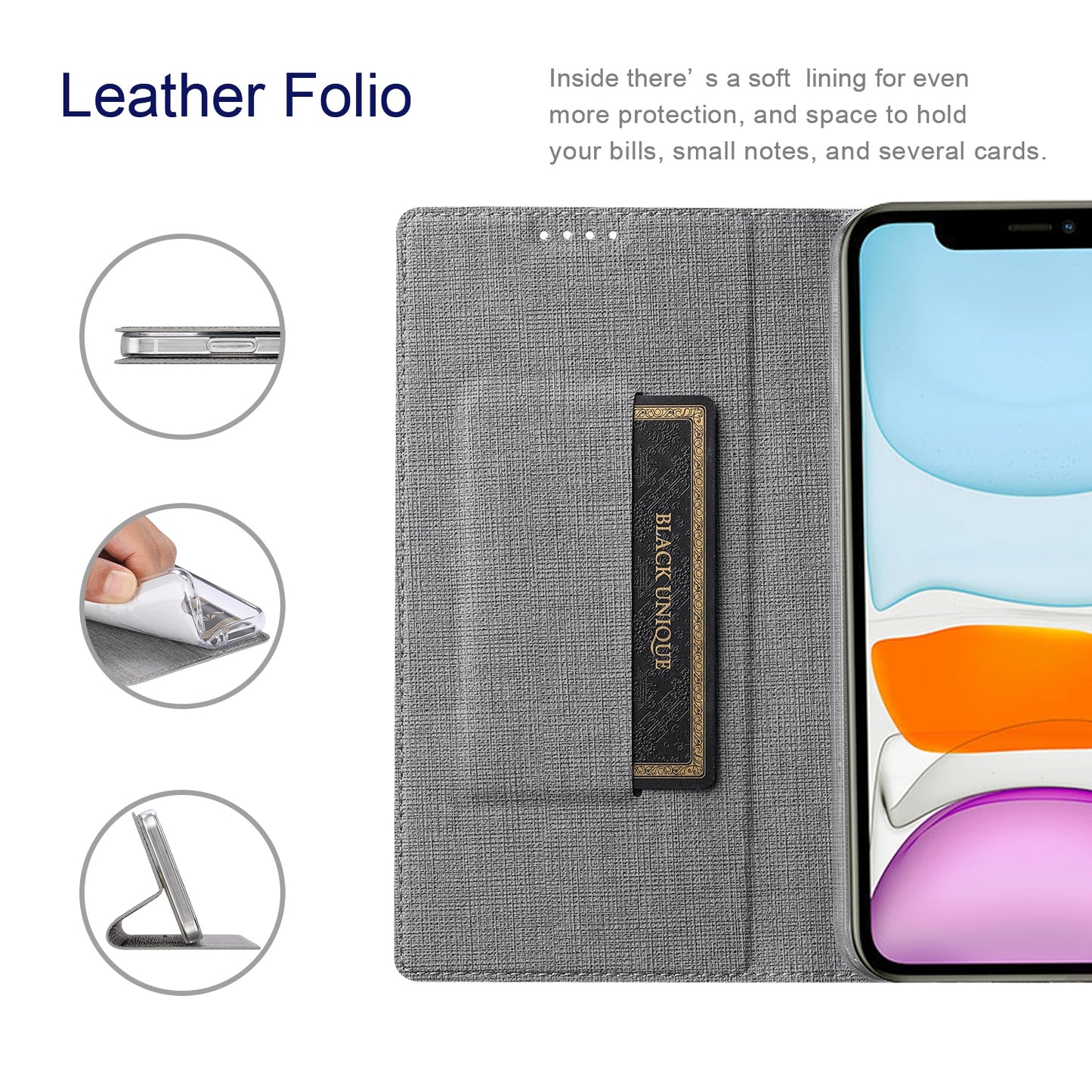 ELECTROPRIME For iPhone 15 ViLi DMX Series Shockproof TPU + PU Leather Magnetic Attraction Horizontal Flip Case(Grey)