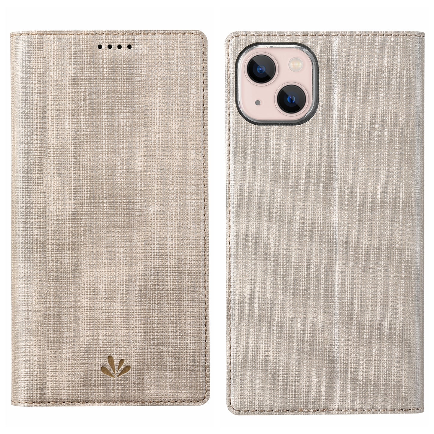 ELECTROPRIME For iPhone 15 ViLi DMX Series Shockproof TPU + PU Leather Magnetic Attraction Horizontal Flip Case(Gold)