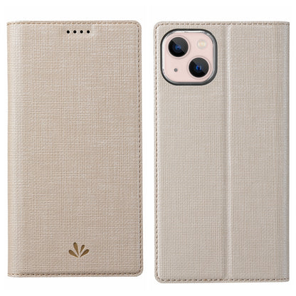 ELECTROPRIME For iPhone 15 ViLi DMX Series Shockproof TPU + PU Leather Magnetic Attraction Horizontal Flip Case(Gold)