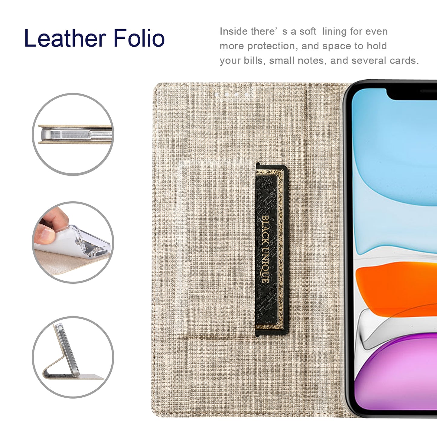 ELECTROPRIME For iPhone 15 ViLi DMX Series Shockproof TPU + PU Leather Magnetic Attraction Horizontal Flip Case(Gold)