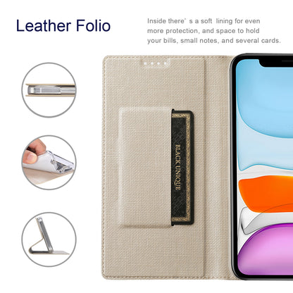ELECTROPRIME For iPhone 15 ViLi DMX Series Shockproof TPU + PU Leather Magnetic Attraction Horizontal Flip Case(Gold)
