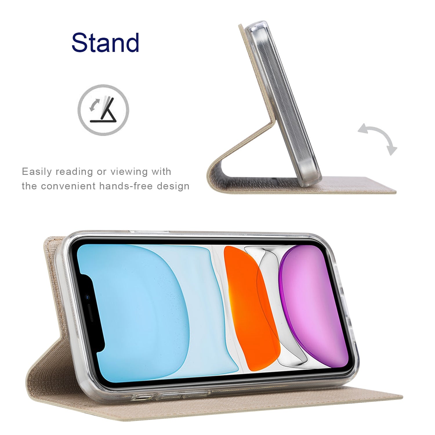 ELECTROPRIME For iPhone 15 ViLi DMX Series Shockproof TPU + PU Leather Magnetic Attraction Horizontal Flip Case(Gold)