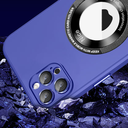 ELECTROPRIME For iPhone 15 Eagle Eye Lens CD Texture MagSafe Magnifier Phone Case(Royal Blue)