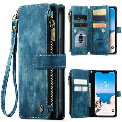 ELECTROPRIME For iPhone 15 Plus CaseMe C30 Multifunctional Leather Phone Case(Blue)