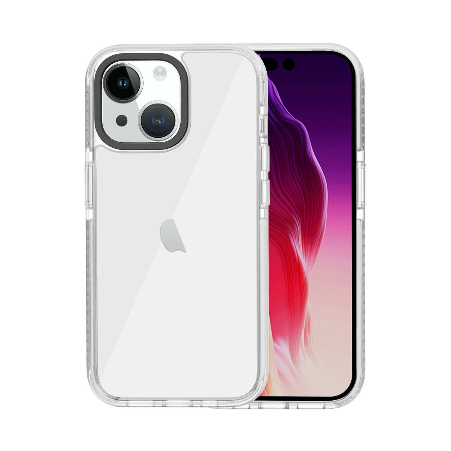 ELECTROPRIME For iPhone 15 Kingsteel Wolf Transparent Phone Case(White)