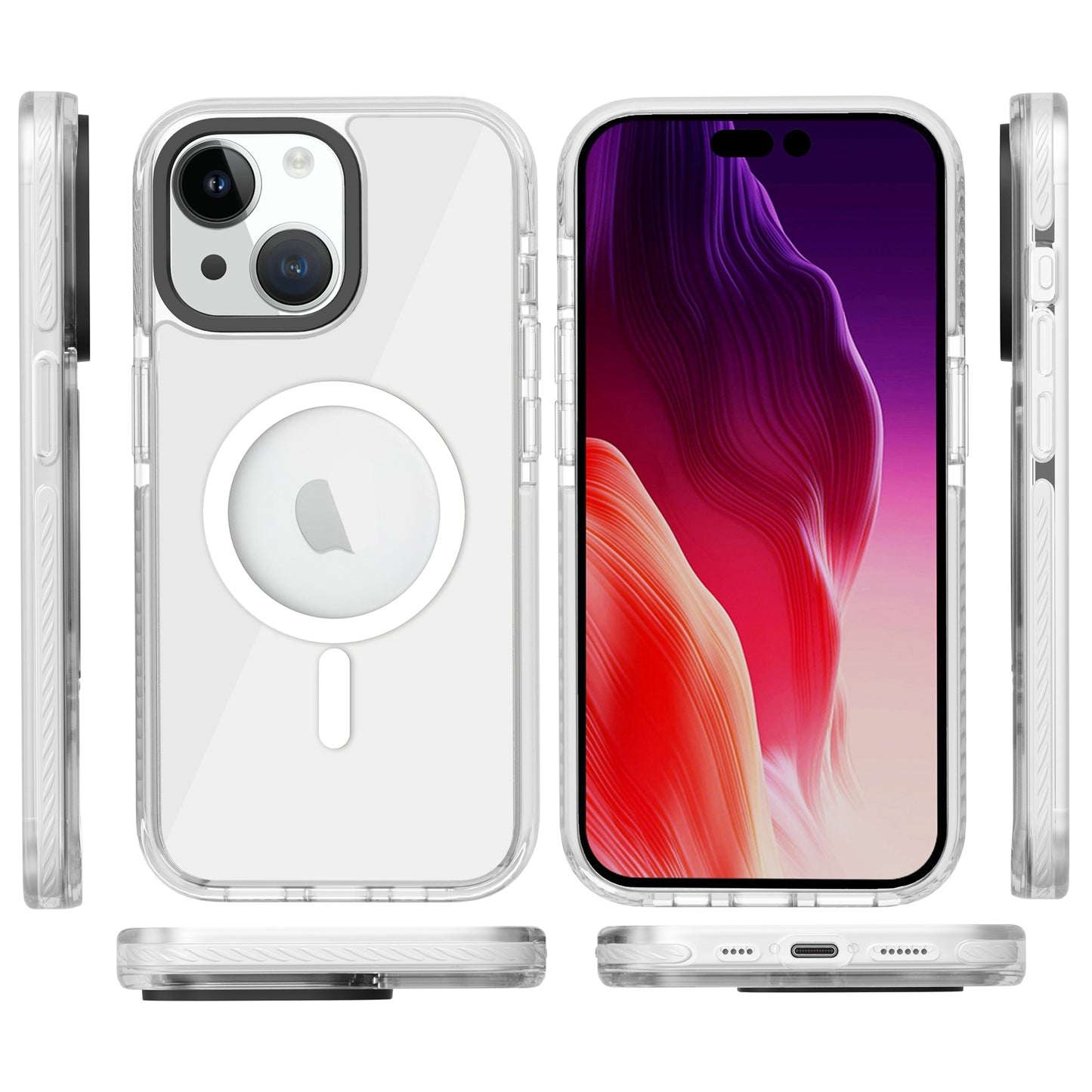 ELECTROPRIME For iPhone 15 Kingsteel Wolf MagSafe Transparent Phone Case(White)