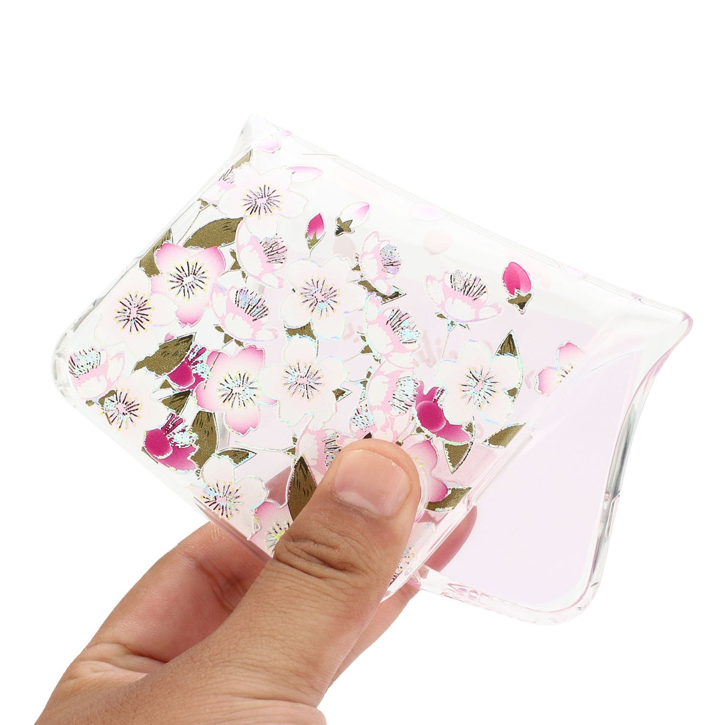 ELECTROPRIME For iPhone 15 Bronzing Butterfly Flower TPU Phone Case(Peach Blossoms)