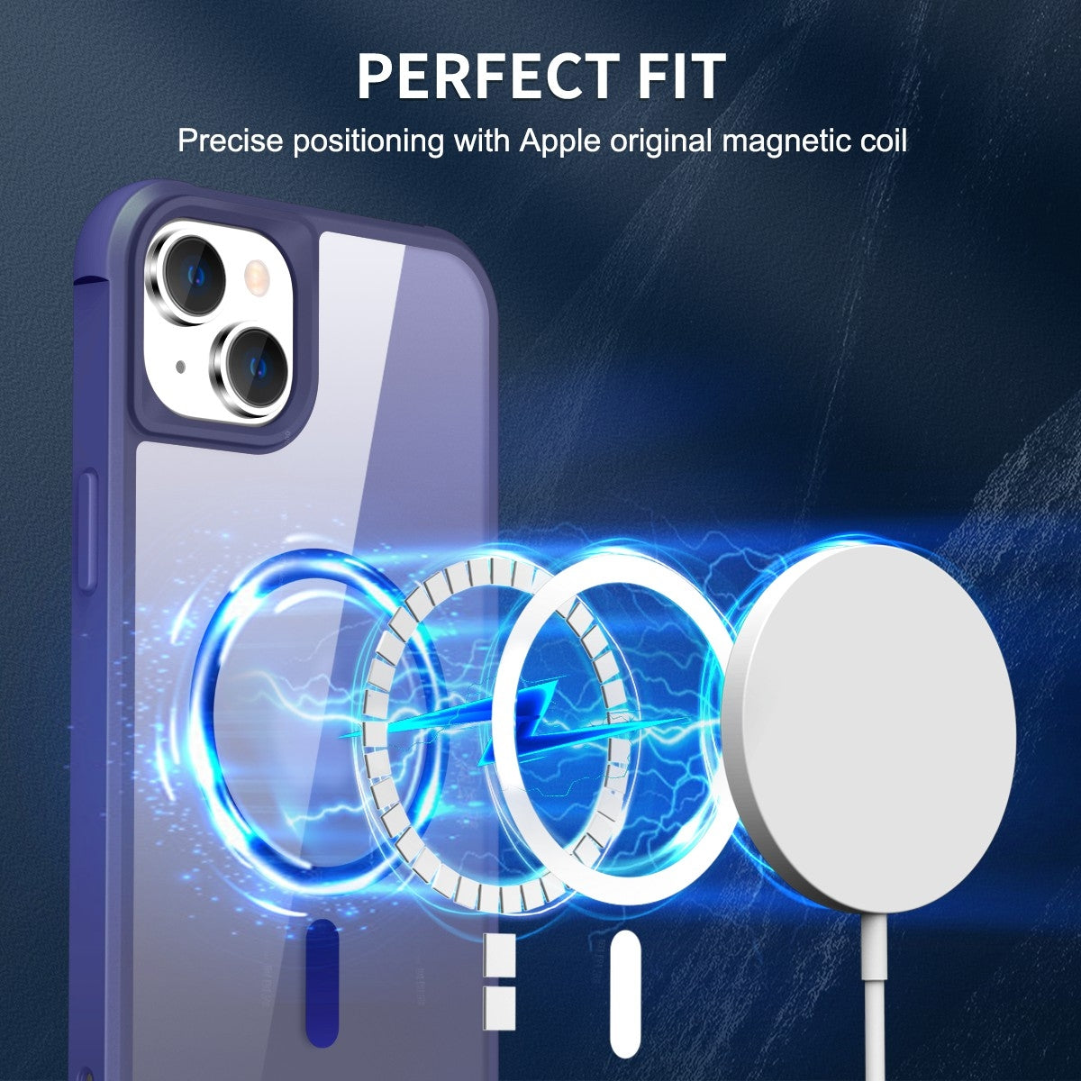 ELECTROPRIME For iPhone 15 Plus MagSafe Magnetic Phone Case(Klein Blue)