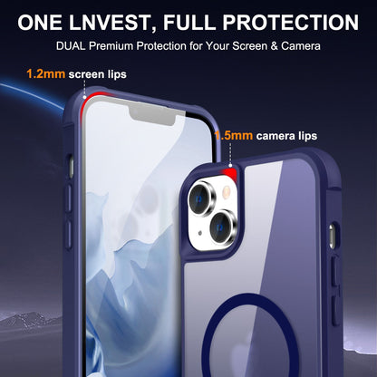 ELECTROPRIME For iPhone 15 Plus MagSafe Magnetic Phone Case(Klein Blue)