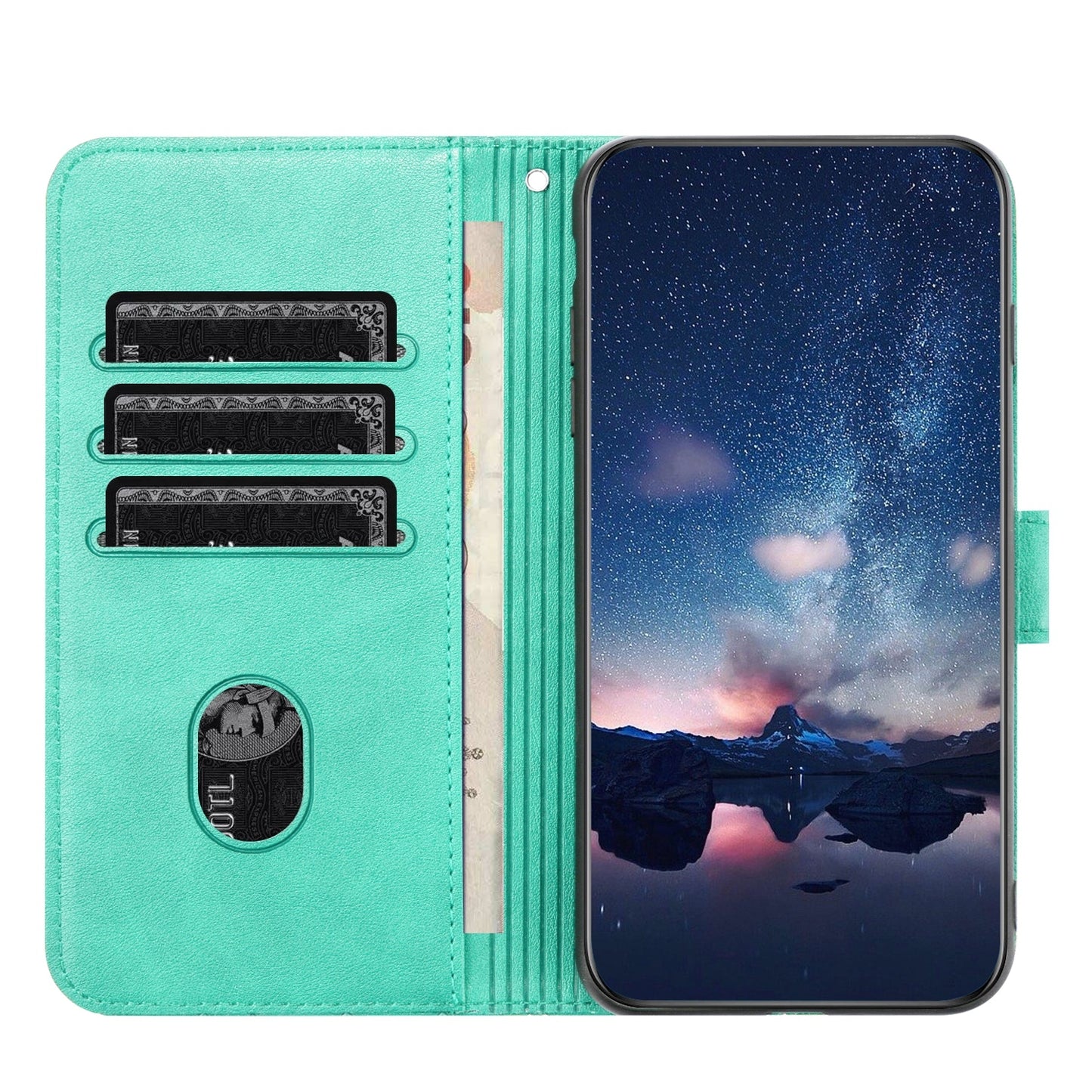ELECTROPRIME For iPhone 15 Rhombic Texture Leather Phone Case with Lanyard(Green)