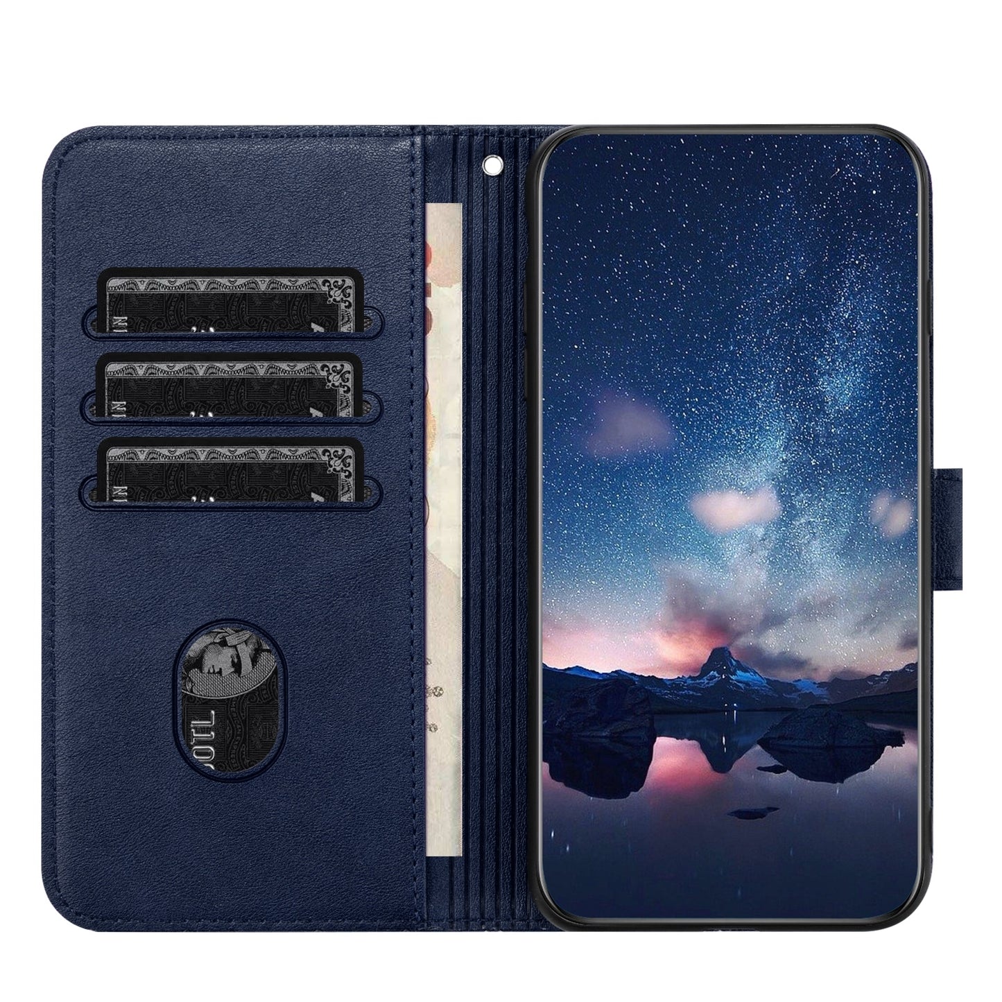 ELECTROPRIME For iPhone 15 Rhombic Texture Leather Phone Case with Lanyard(Blue)