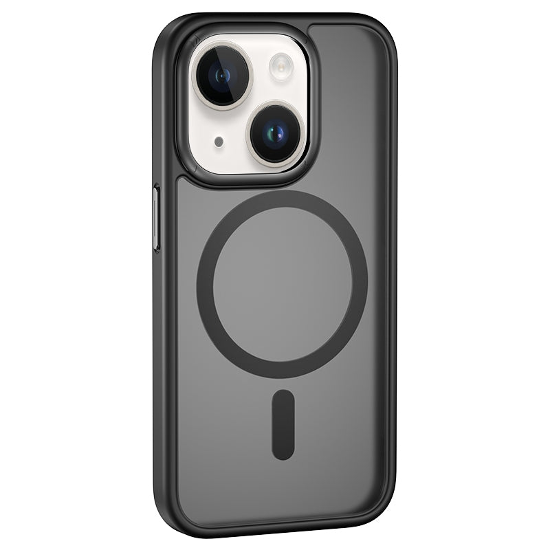 ELECTROPRIME For iPhone 15 Plus MOMAX Magsafe Magnetic PC + TPU + Metal Phone Case(Black)