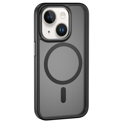 ELECTROPRIME For iPhone 15 Plus MOMAX Magsafe Magnetic PC + TPU + Metal Phone Case(Black)
