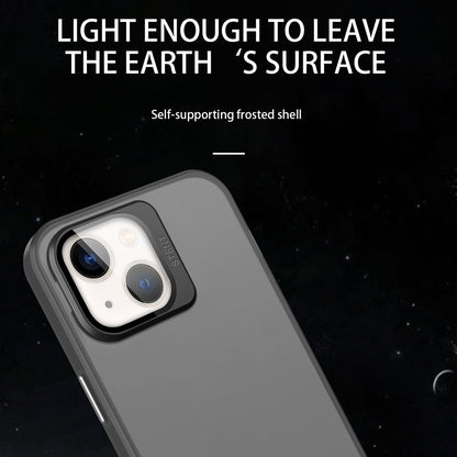 ELECTROPRIME For iPhone 15 Plus Skin Feel Lens Holder Translucent Phone Case(White)