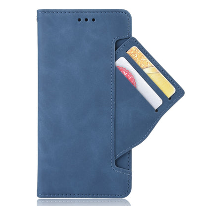 ELECTROPRIME For iPhone 15 Skin Feel Calf Texture Card Slots Leather Phone Case(Blue)