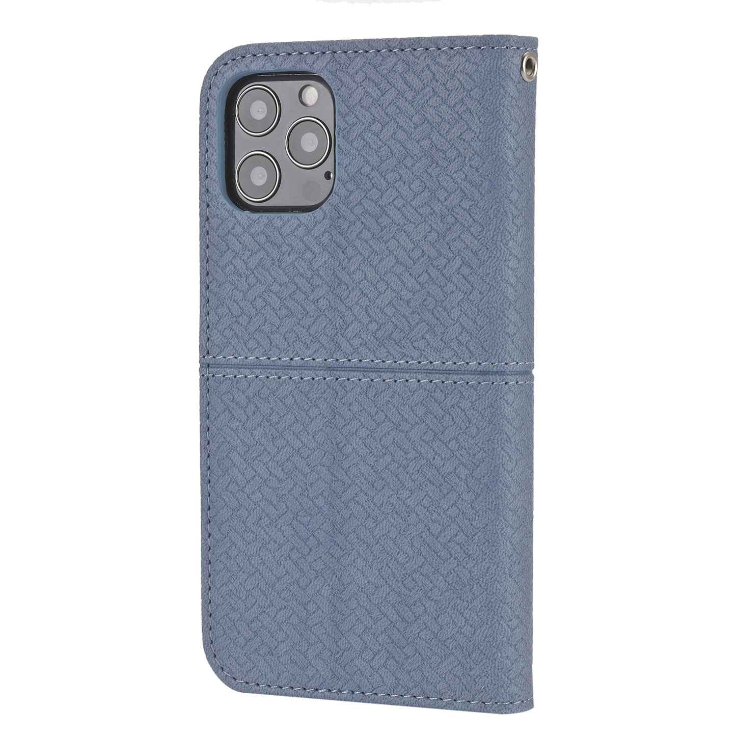 ELECTROPRIME For iPhone 15 Woven Texture Stitching Magnetic Leather Phone Case(Grey)