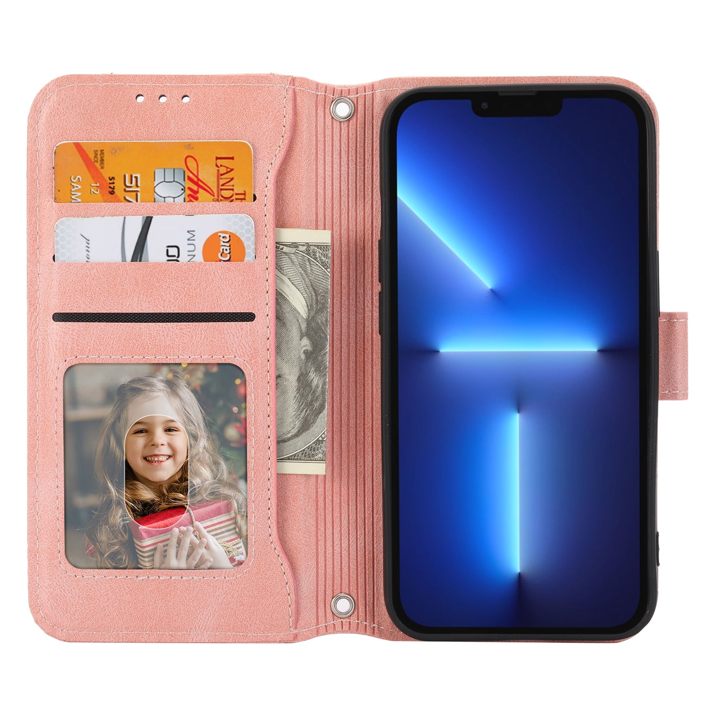 ELECTROPRIME For iPhone 15 Oil Skin Zipper Wallet Leather Phone Case(Pink)