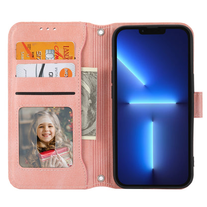 ELECTROPRIME For iPhone 15 Oil Skin Zipper Wallet Leather Phone Case(Pink)
