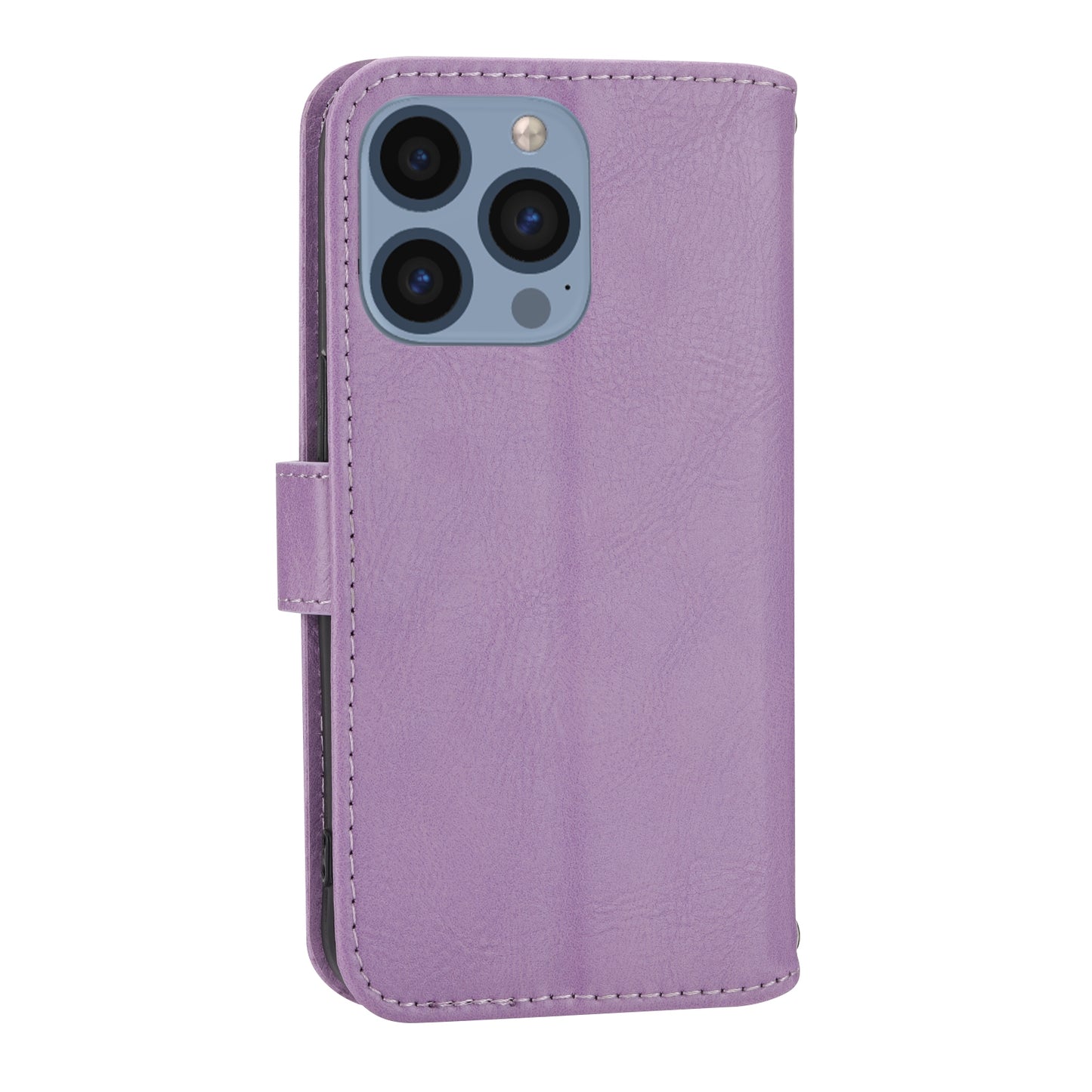 ELECTROPRIME For iPhone 15 Oil Skin Zipper Wallet Leather Phone Case(Purple)