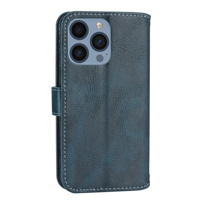 ELECTROPRIME For iPhone 15 Oil Skin Zipper Wallet Leather Phone Case(Blue)