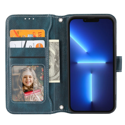 ELECTROPRIME For iPhone 15 Oil Skin Zipper Wallet Leather Phone Case(Blue)