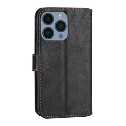 ELECTROPRIME For iPhone 15 Oil Skin Zipper Wallet Leather Phone Case(Black)