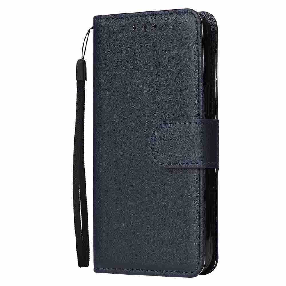 ELECTROPRIME For iPhone 15 Plus Multifunctional Horizontal Flip Leather Phone Case with Three Card Slots(Blue)