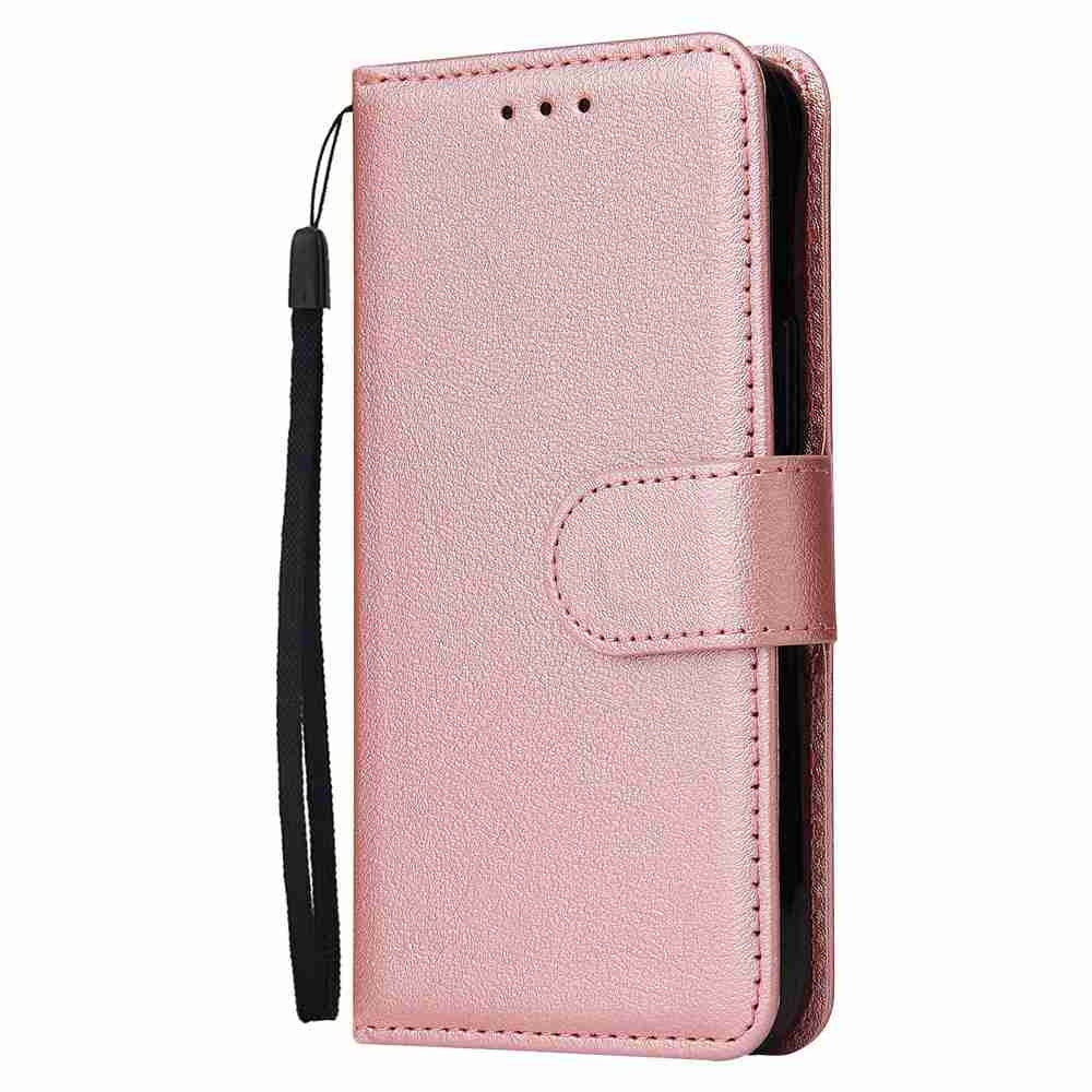ELECTROPRIME For iPhone 15 Multifunctional Horizontal Flip Leather Phone Case with Three Card Slots(Rose Gold)