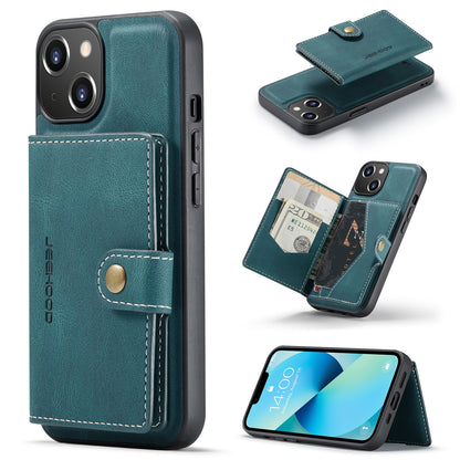 ELECTROPRIME For iPhone 15 JEEHOOD Retro Magnetic Detachable Leather Phone Case(Blue)