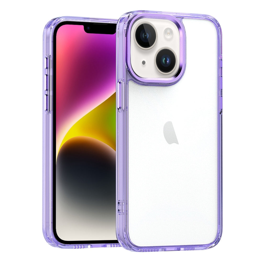 ELECTROPRIME For iPhone 15 Plus High Translucency Acrylic Phone Case(Purple)