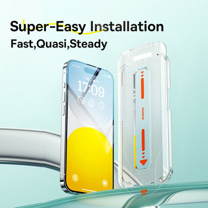 ELECTROPRIME For iPhone 15 Plus Baseus Sapphire Series Dustproof HD Tempered Glass Film