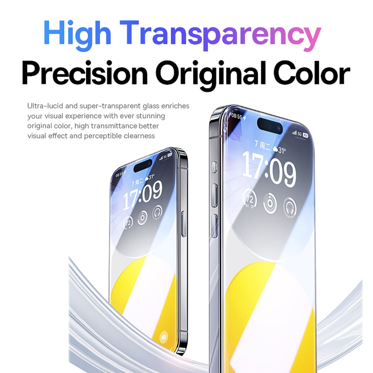 ELECTROPRIME For iPhone 15 Plus Baseus Diamond Series Full-coverage HD Tempered Glass Film