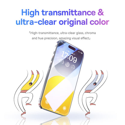 ELECTROPRIME For iPhone 15 Plus Baseus Diamond Series Full-coverage HD Tempered Glass Film