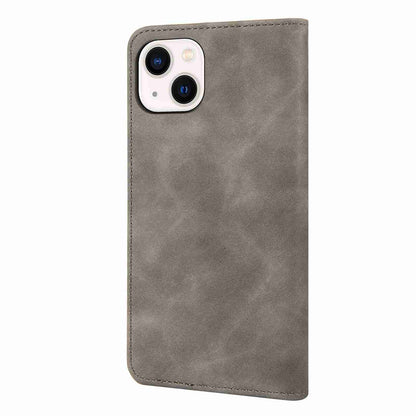 ELECTROPRIME For iPhone 15 Skin Feel Splicing Leather Phone Case(Grey)