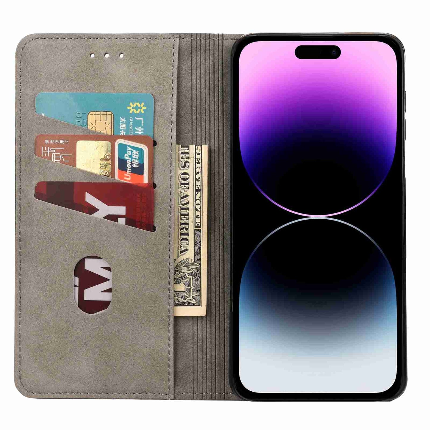 ELECTROPRIME For iPhone 15 Skin Feel Splicing Leather Phone Case(Grey)