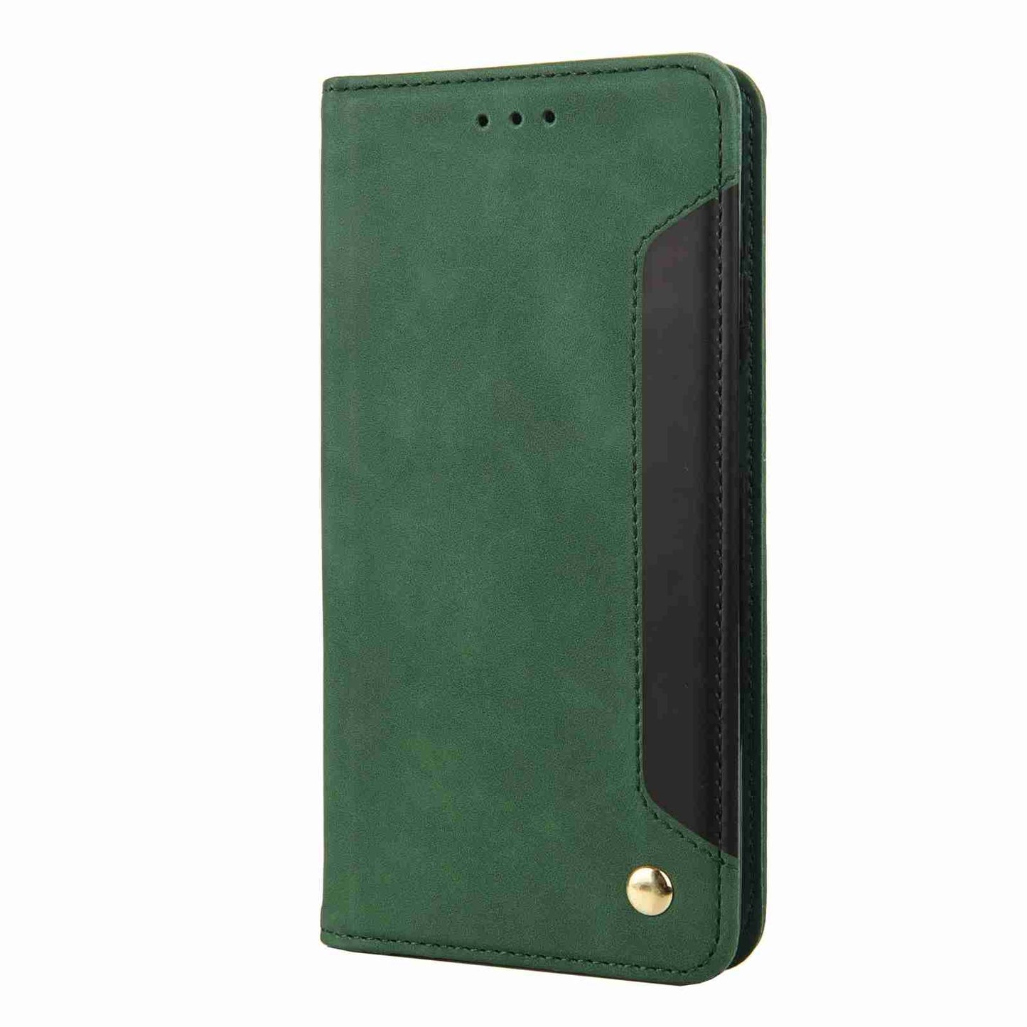 ELECTROPRIME For iPhone 15 Skin Feel Splicing Leather Phone Case(Green)
