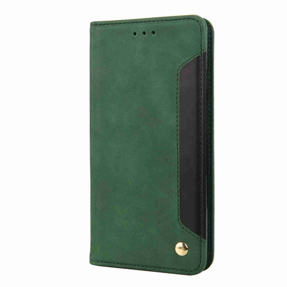 ELECTROPRIME For iPhone 15 Skin Feel Splicing Leather Phone Case(Green)