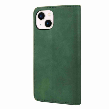 ELECTROPRIME For iPhone 15 Skin Feel Splicing Leather Phone Case(Green)