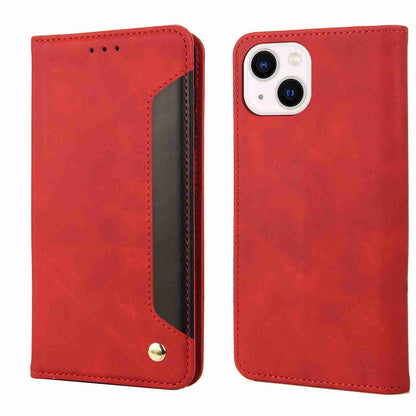 ELECTROPRIME For iPhone 15 Skin Feel Splicing Leather Phone Case(Red)