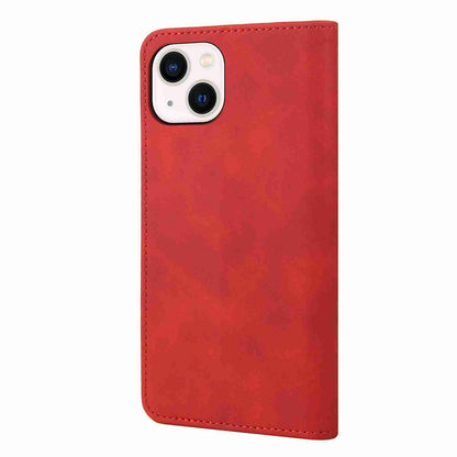 ELECTROPRIME For iPhone 15 Skin Feel Splicing Leather Phone Case(Red)