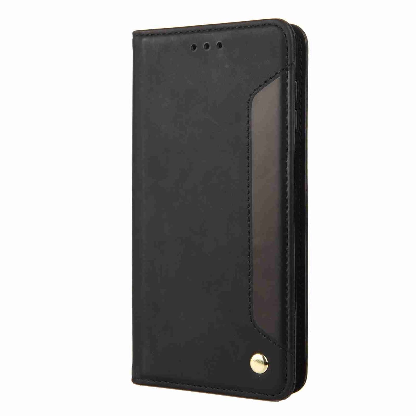 ELECTROPRIME For iPhone 15 Skin Feel Splicing Leather Phone Case(Black)