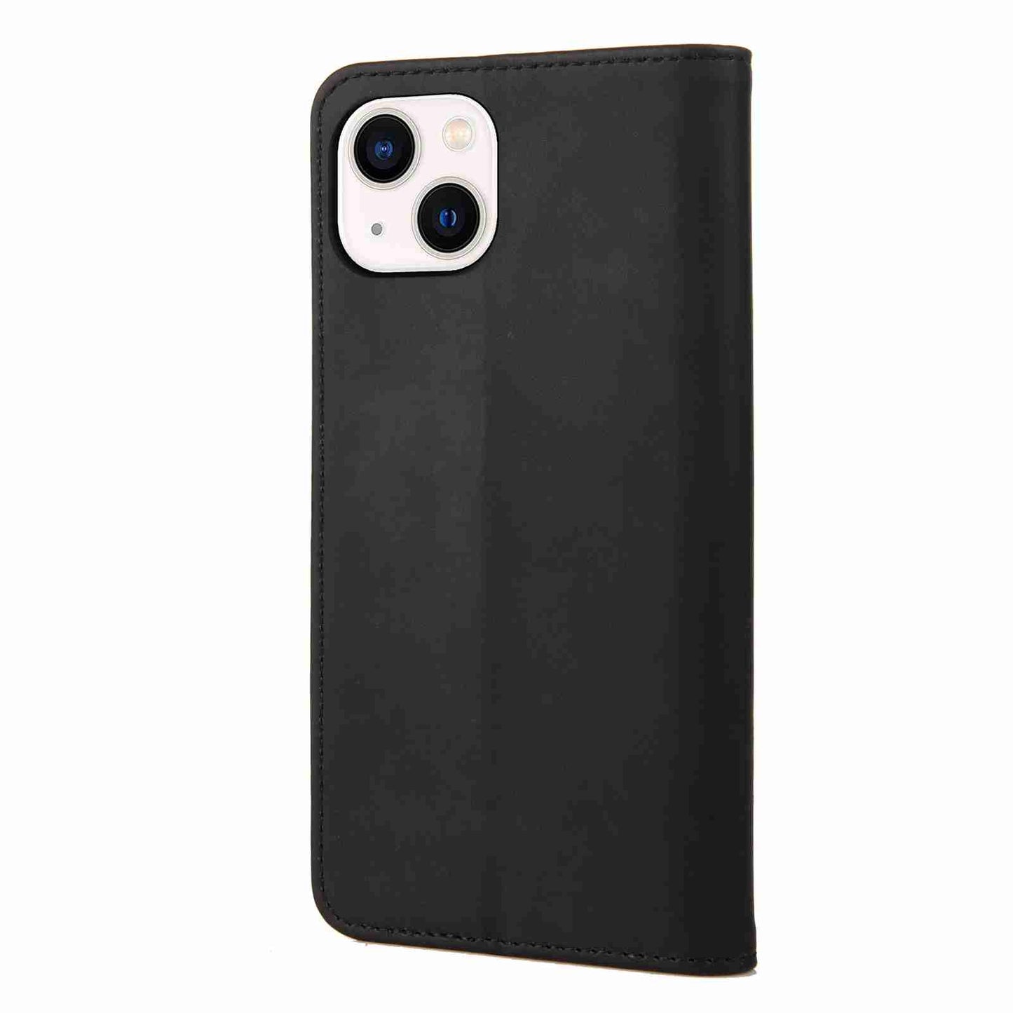 ELECTROPRIME For iPhone 15 Skin Feel Splicing Leather Phone Case(Black)