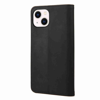 ELECTROPRIME For iPhone 15 Skin Feel Splicing Leather Phone Case(Black)
