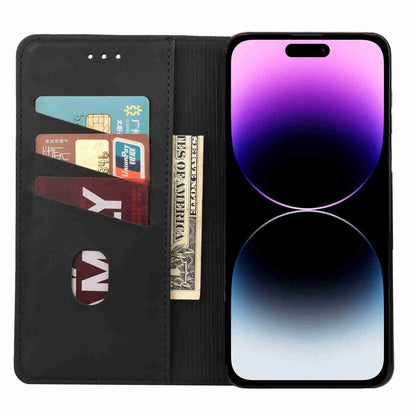 ELECTROPRIME For iPhone 15 Skin Feel Splicing Leather Phone Case(Black)