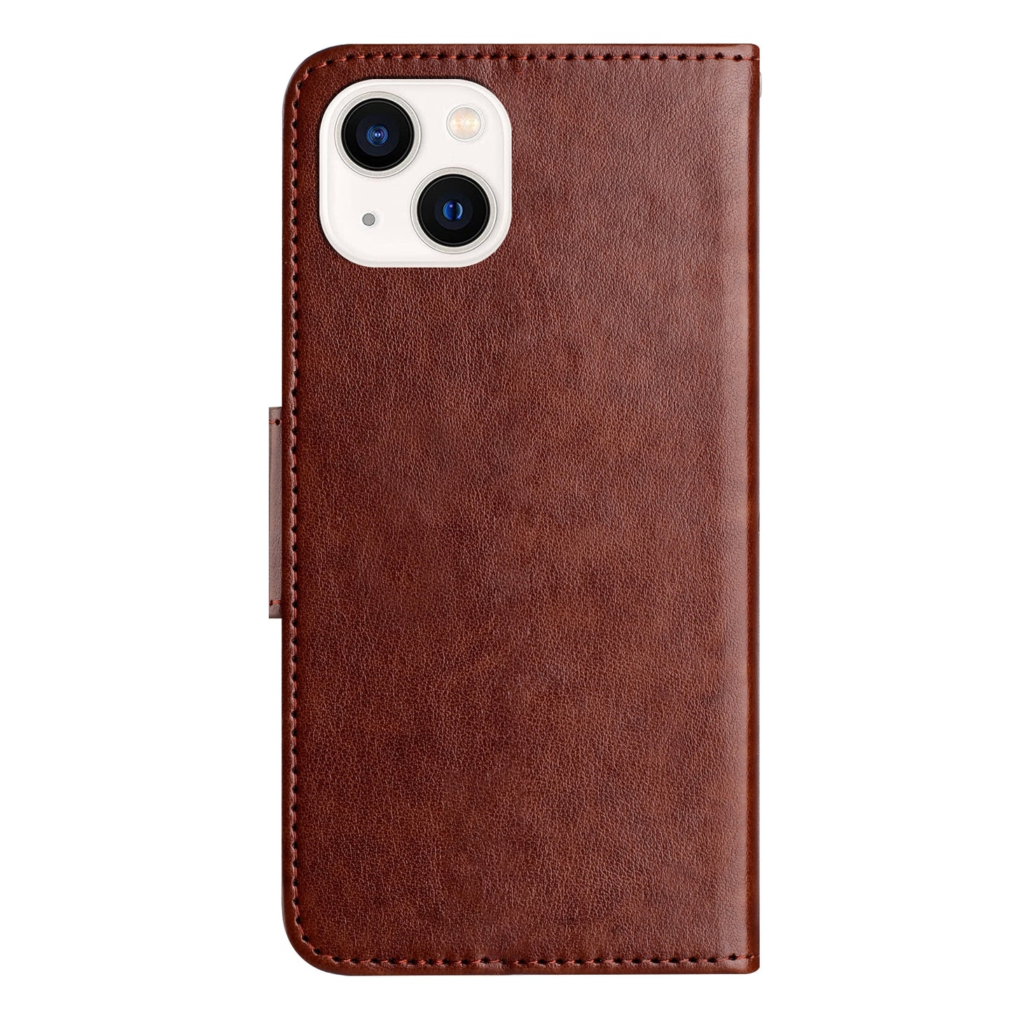 ELECTROPRIME For iPhone 15 Butterfly Flower Pattern Flip Leather Phone Case(Brown)