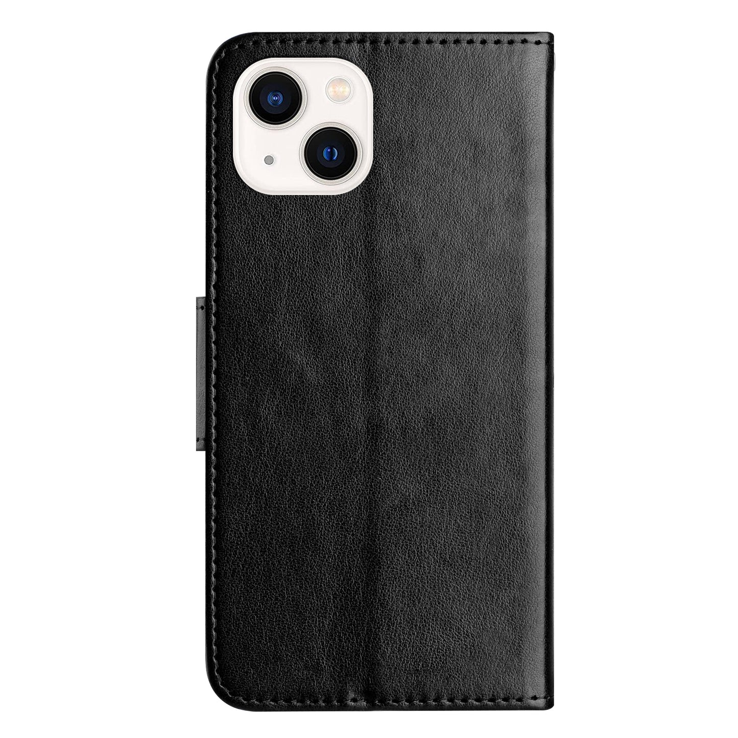 ELECTROPRIME For iPhone 15 Butterfly Flower Pattern Flip Leather Phone Case(Black)