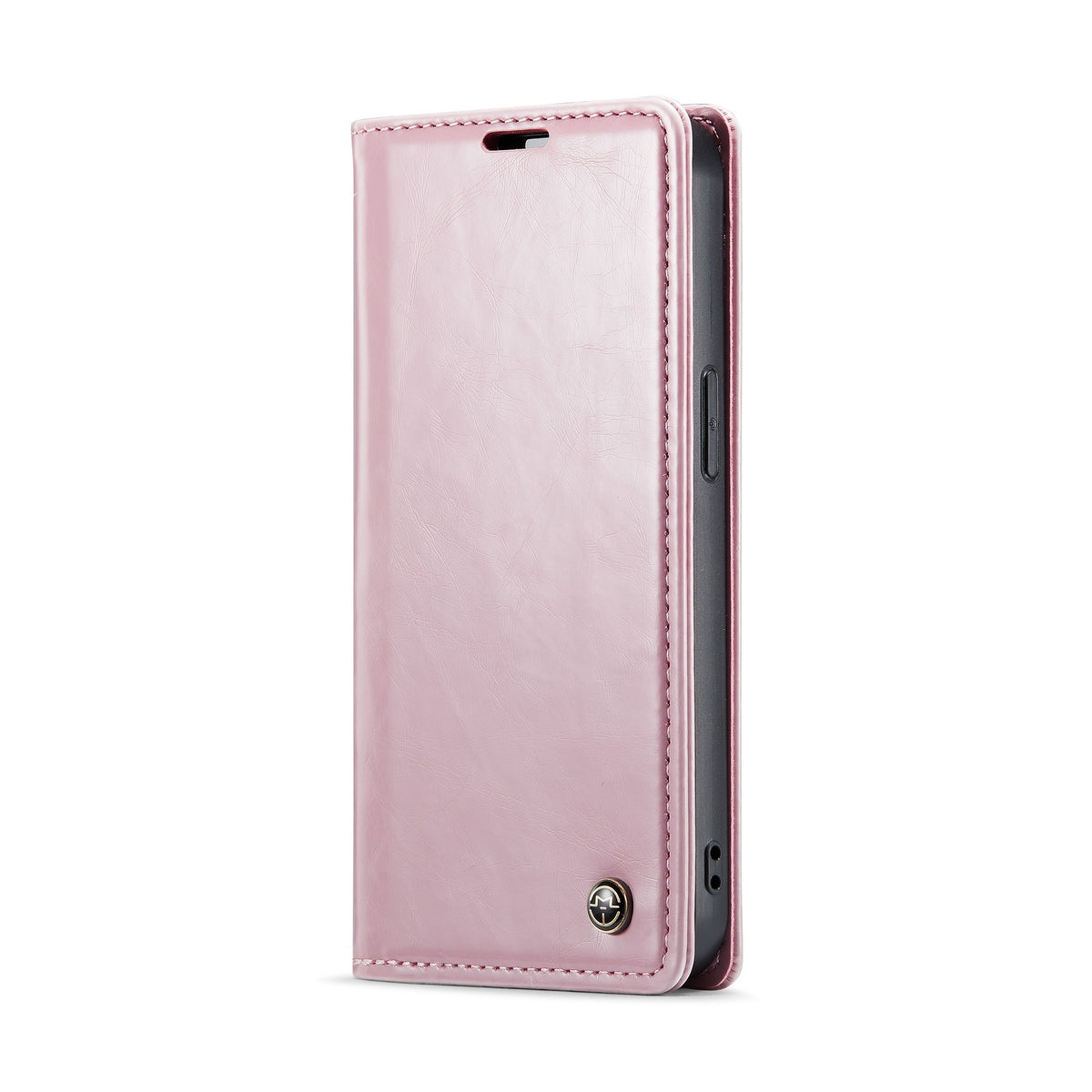ELECTROPRIME For iPhone 15 Plus CaseMe 003 Crazy Horse Texture Leather Phone Case(Rose Gold)