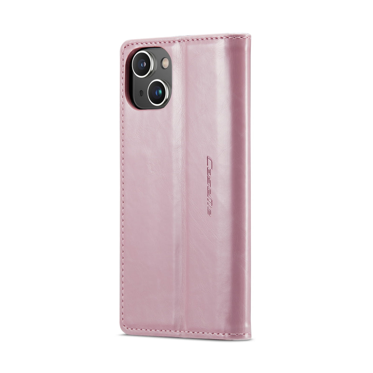 ELECTROPRIME For iPhone 15 Plus CaseMe 003 Crazy Horse Texture Leather Phone Case(Rose Gold)